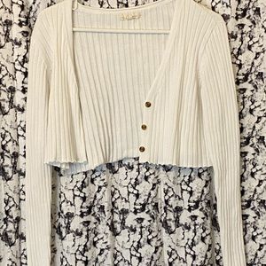 White La Hearts cardigan
